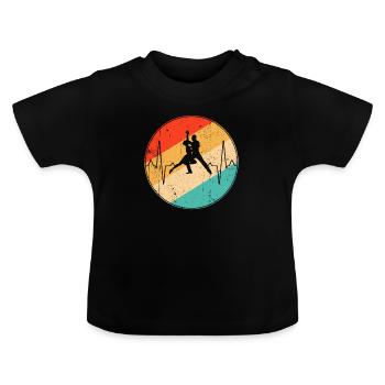 Danser Retro Heartbeat - T-shirt bio col rond Bébé - noir - Devant