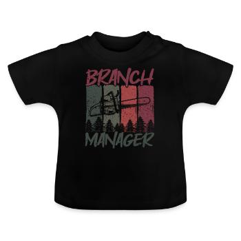 Branch Manager Branches Branches Forester Forester - Baby Organic T-Shirt with Round Neck - black - Front