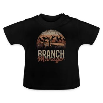 Branch Manager Branches Branches Forester Forester - Baby Organic T-Shirt with Round Neck - black - Front