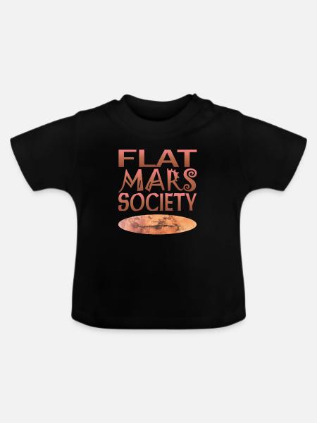 Flat Mars Society - Baby Bio-T-Shirt mit Rundhals - Schwarz