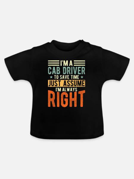 Taxifahrer - Baby Bio-T-Shirt mit Rundhals - Schwarz
