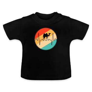 Camel Retro Heartbeat - T-shirt bio col rond Bébé - noir - Devant