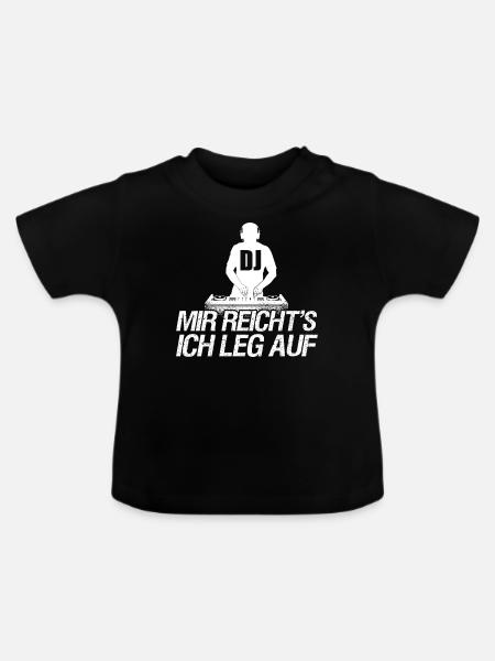 DJ Auftritt Auflegen - Baby Bio-T-Shirt mit Rundhals - Schwarz