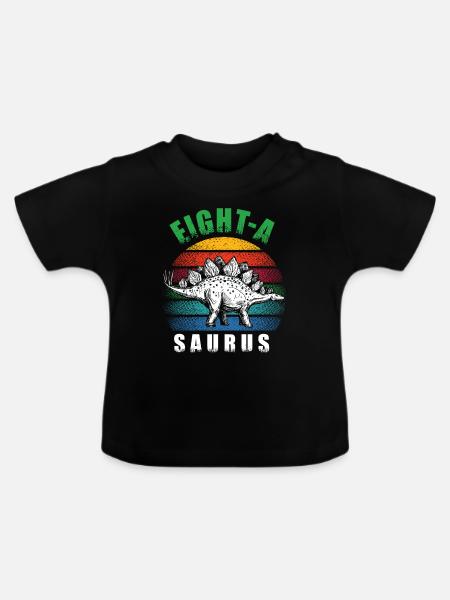 Eight-A Saurus - Baby Bio-T-Shirt mit Rundhals - Schwarz