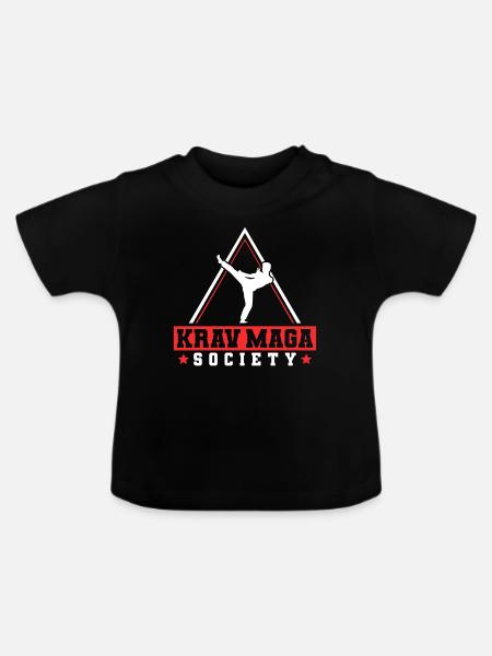 Krav Maga Apparel Israeli Self - Baby Bio-T-Shirt mit Rundhals - Schwarz