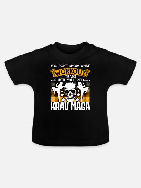 Krav Maga Apparel Israeli Self - Baby Bio-T-Shirt mit Rundhals - Schwarz