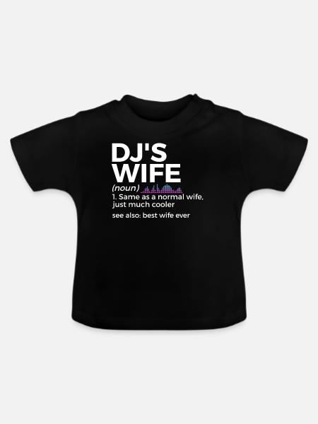 DJ Auftritt Auflegen - Baby Bio-T-Shirt mit Rundhals - Schwarz