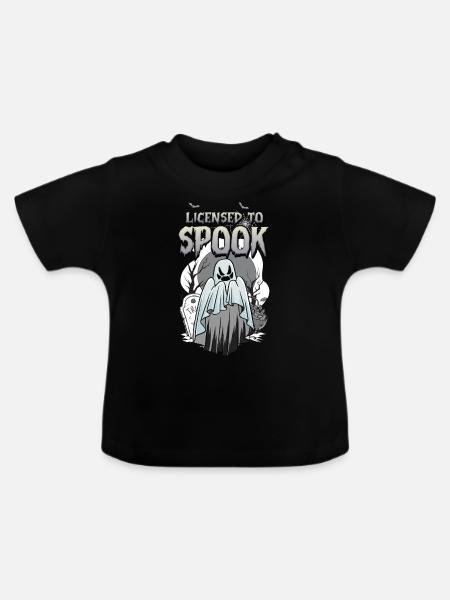 Licensed To Spook - Baby Bio-T-Shirt mit Rundhals - Schwarz