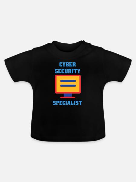Cybersecurity - IT-Sicherheit Informatiker - Baby Bio-T-Shirt mit Rundhals - Schwarz