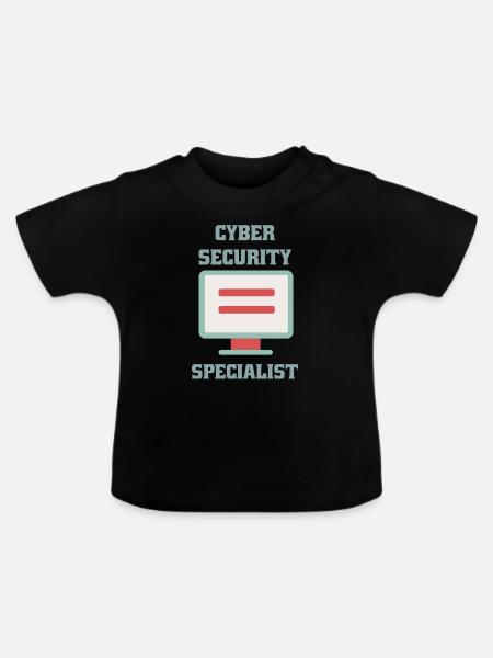 Cybersecurity - IT-Sicherheit Informatiker - Baby Bio-T-Shirt mit Rundhals - Schwarz