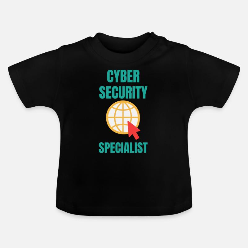 Cybersecurity - IT-Sicherheit Informatiker - Baby Bio-T-Shirt mit Rundhals - Schwarz