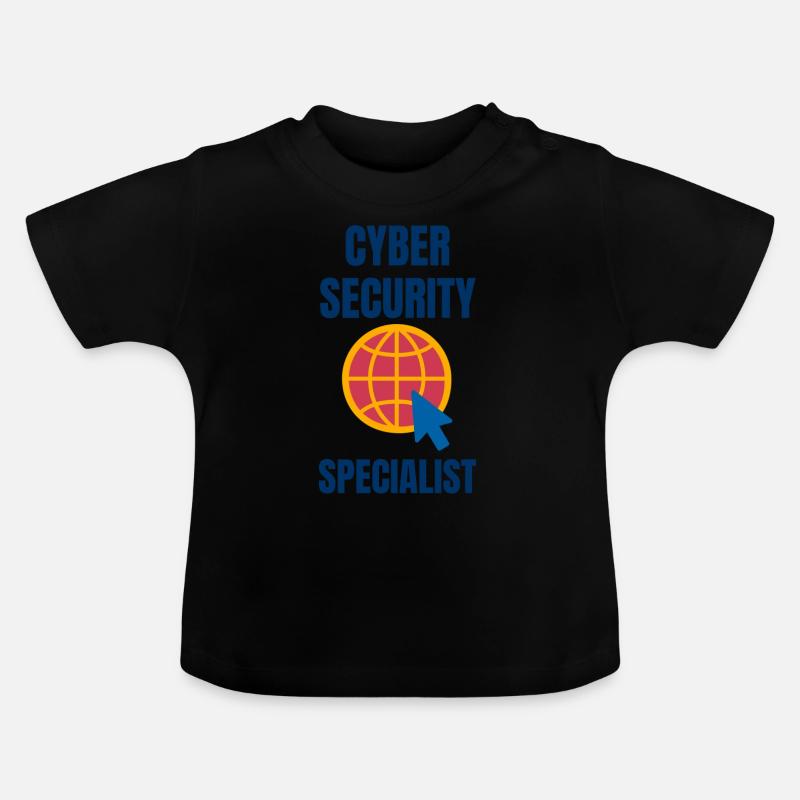 Cybersécurité - Informaticien de sécurité informatique - T-shirt bio col rond Bébé - noir