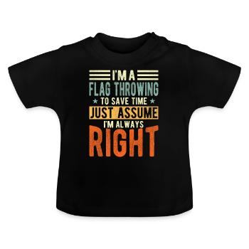 Lancer le drapeau - T-shirt bio col rond Bébé - noir - Devant