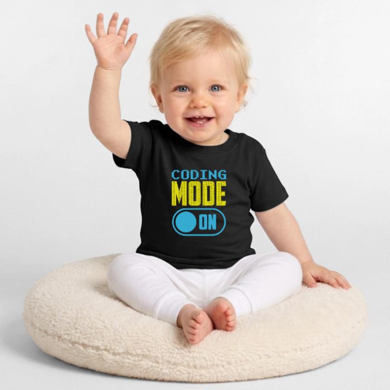 Programmiermodus Ein Coding Coder Programmierer Baby Bio-T-Shirt mit Rundhals