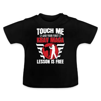 Krav Maga Apparel Israeli Self - Baby Organic T-Shirt with Round Neck - black - Front