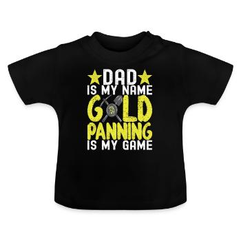 Gold Diggers Gold Mining - Baby Organic T-Shirt with Round Neck - black - Front