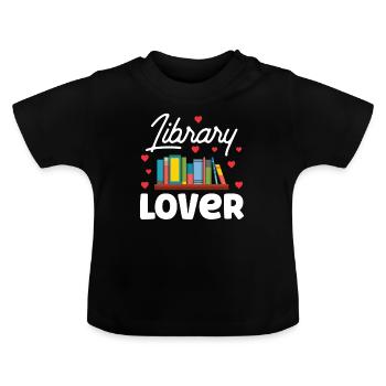 Bibliophile Bibliothécaire Livres Proverbes - T-shirt bio col rond Bébé - noir - Devant