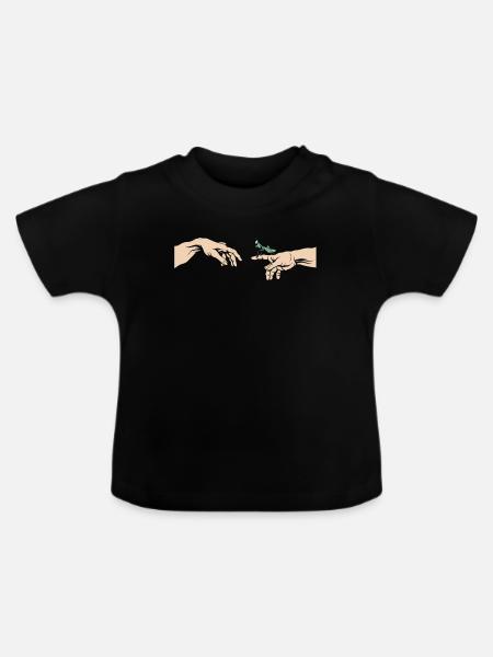 Gottesanbeterin Mantis religiosa Lustiges Mantis - Baby Bio-T-Shirt mit Rundhals - Schwarz