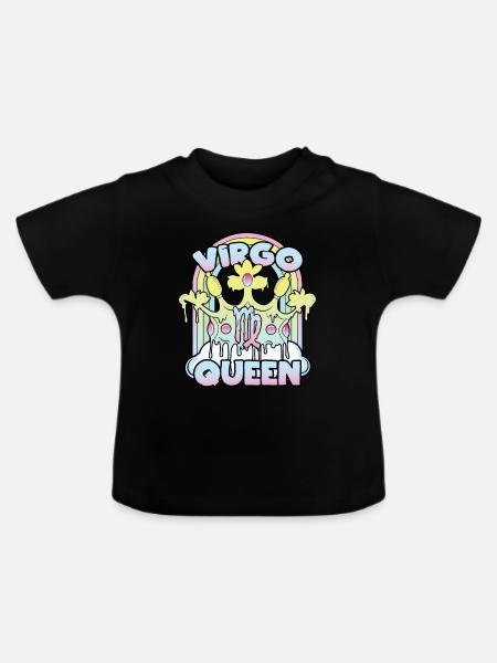 Jungfrau Queen - Baby Bio-T-Shirt mit Rundhals - Schwarz