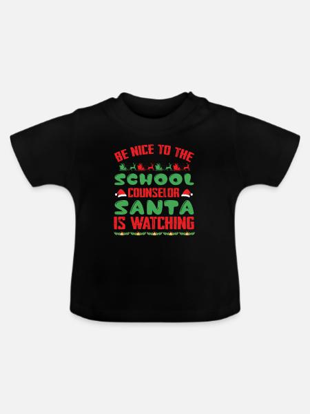 Sei nett zum Schulberater - Baby Bio-T-Shirt mit Rundhals - Schwarz