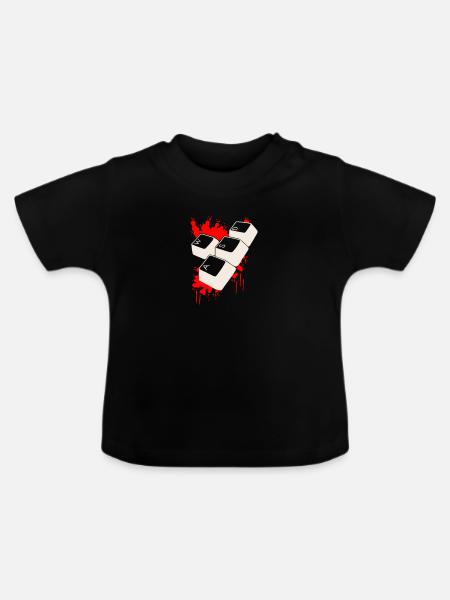 Bloody Gamer WASD - Baby Bio-T-Shirt mit Rundhals - Schwarz