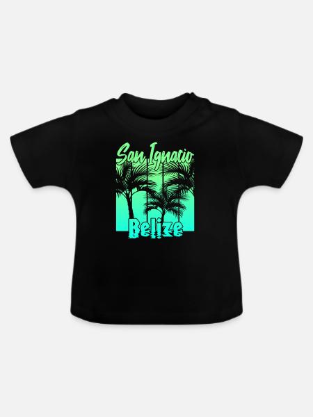 San Ignacio Belize - Baby Bio-T-Shirt mit Rundhals - Schwarz