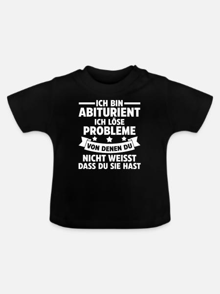 Abiturient Abifeier Abi Abitur - Baby Bio-T-Shirt mit Rundhals - Schwarz