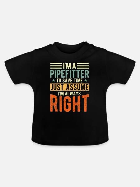 Installateur - Baby Bio-T-Shirt mit Rundhals - Schwarz