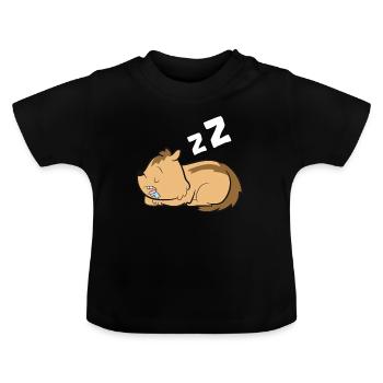Chipmunk Tired Chipmunk Pajamas - T-shirt bio col rond Bébé - noir - Devant