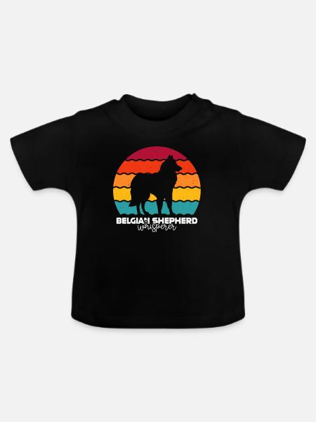 Belgischer Schäferhund - Baby Bio-T-Shirt mit Rundhals - Schwarz