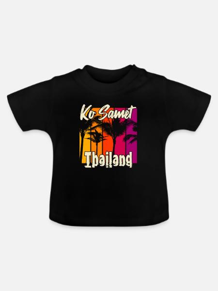 Ko Samet Thailand - Baby Bio-T-Shirt mit Rundhals - Schwarz