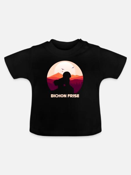 Bichon Frise - Baby Bio-T-Shirt mit Rundhals - Schwarz