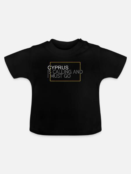 Zypern Spruch - Baby Bio-T-Shirt mit Rundhals - Schwarz