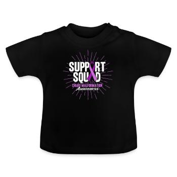 Équipe de soutien féminin - T-shirt bio col rond Bébé - noir - Devant