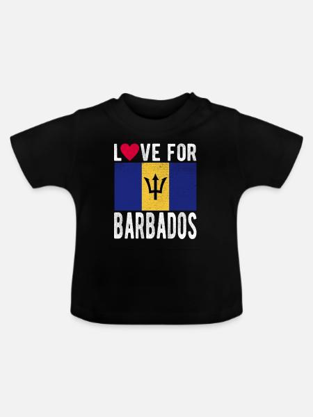 Barbados Souvenir - Baby Bio-T-Shirt mit Rundhals - Schwarz