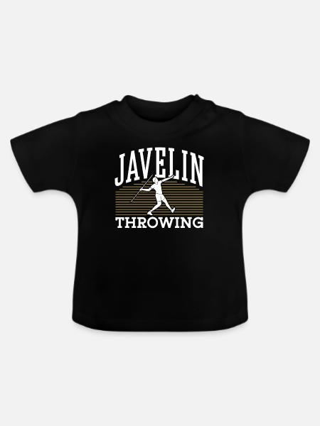 Speerwerfen Speerwerfer Speer Speerwurf - Baby Bio-T-Shirt mit Rundhals - Schwarz
