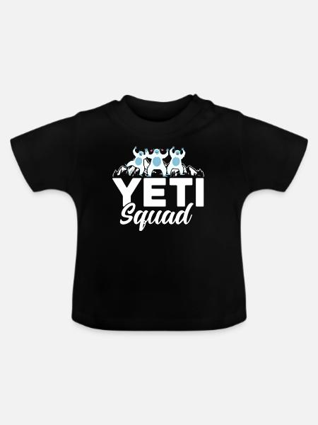 Yeti Squad - Baby Bio-T-Shirt mit Rundhals - Schwarz