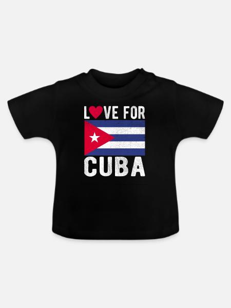 Kuba Souvenir - Baby Bio-T-Shirt mit Rundhals - Schwarz