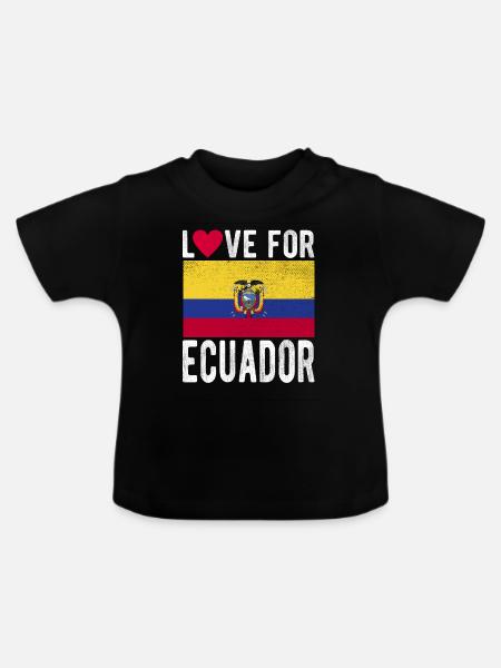 Ecuador Souvenir - Baby Bio-T-Shirt mit Rundhals - Schwarz