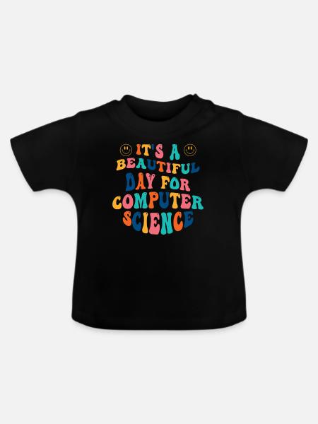 Informatik Studentin - Baby Bio-T-Shirt mit Rundhals - Schwarz