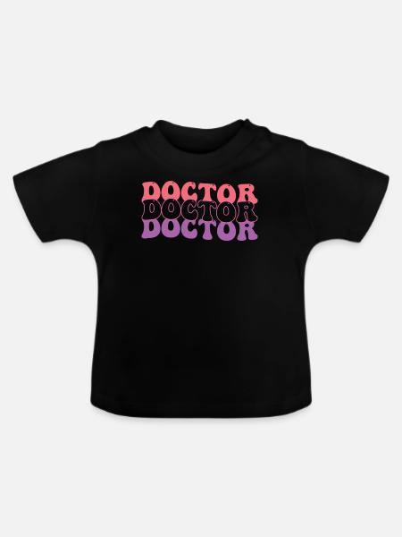 Krankenschwester Hippie - Baby Bio-T-Shirt mit Rundhals - Schwarz