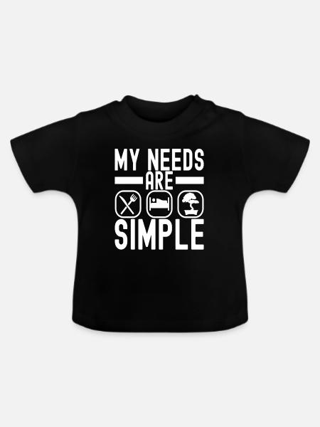 Bonsaibaum Bonsai - Baby Bio-T-Shirt mit Rundhals - Schwarz
