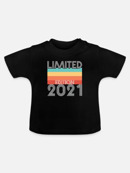 Limited Edition Retro 2021 - Baby Bio-T-Shirt mit Rundhals - Schwarz