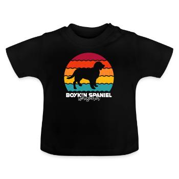 Boykin Spaniel - Baby Bio-T-Shirt mit Rundhals - Schwarz - Vorne