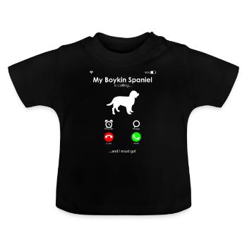 Boykin Spaniel - Baby Bio-T-Shirt mit Rundhals - Schwarz - Vorne