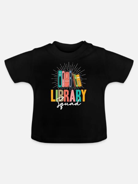 Library Squad - Baby Bio-T-Shirt mit Rundhals - Schwarz