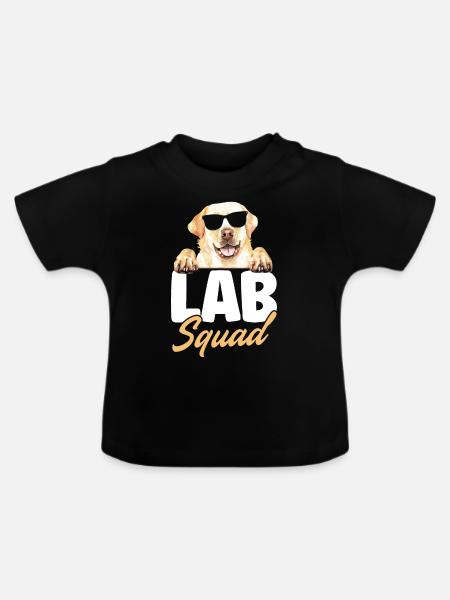 Lab Squad Labrador - Baby Bio-T-Shirt mit Rundhals - Schwarz
