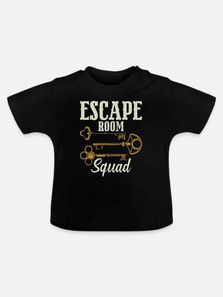 Escape Room Squad - Baby Bio-T-Shirt mit Rundhals - Schwarz