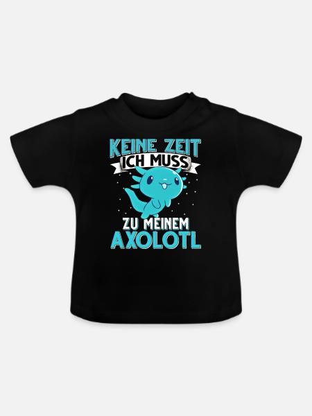 Axolotl - Baby Bio-T-Shirt mit Rundhals - Schwarz