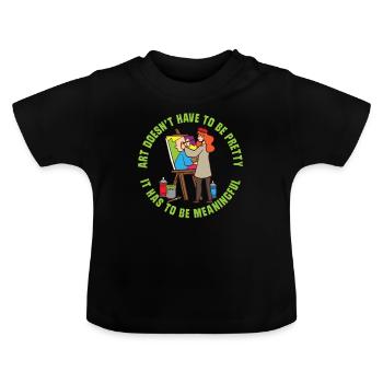 Künstler Malerei Maler Kunstfarbe Kunstlehrer - Baby Bio-T-Shirt mit Rundhals - Schwarz - Vorne